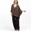 Blusa over seta manica pipistrello Celine