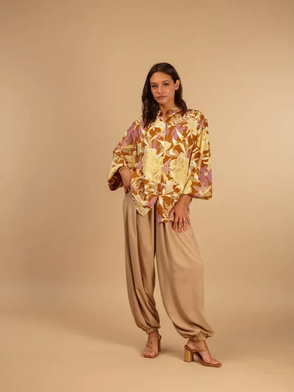 Blusa stampa Boho in Rayon Miri
