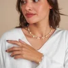 Bracciale cotone e madreperla/pietra Sally