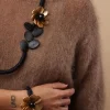 Bracciale Fiore legno Metallic