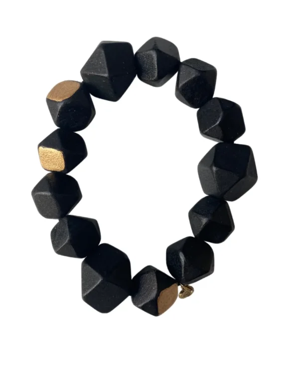 Bracciale legno Swarna metallic