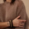 Bracciale Linette spirale legno metallic