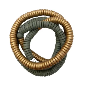 Bracciale Rory legno elastico metallic mix