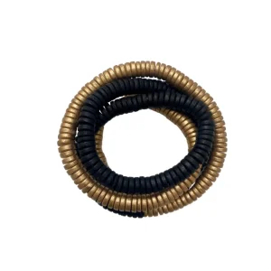 Bracciale Rory legno elastico metallic mix