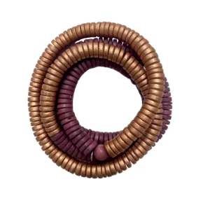 Bracciale Rory legno elastico metallic mix