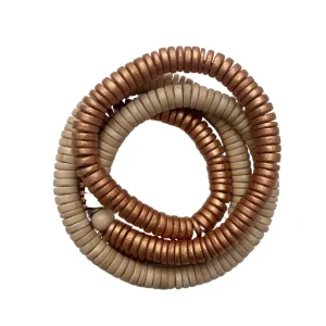Bracciale Rory legno elastico metallic mix