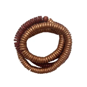 Bracciale Rory legno elastico metallic mix