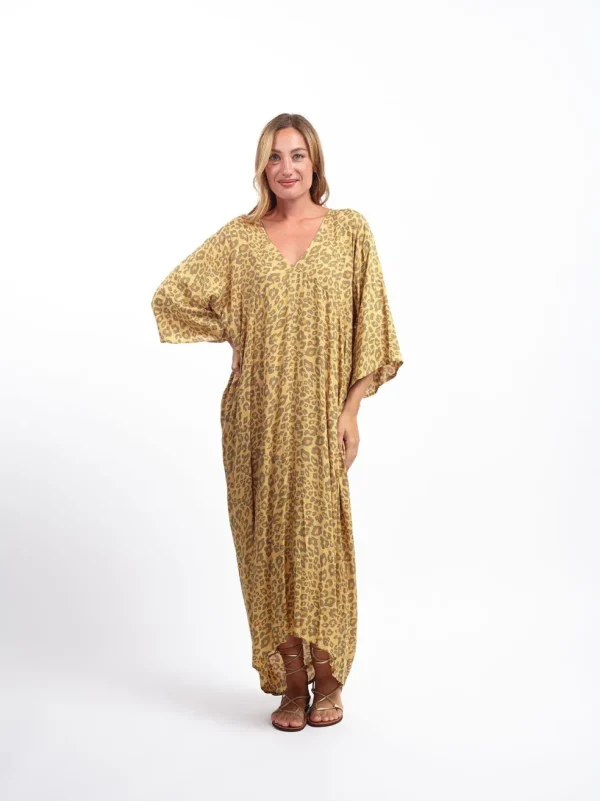 Caftano lungo scollo V rayon Grace