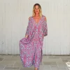 Caftano spacchi manica rayon Nelly