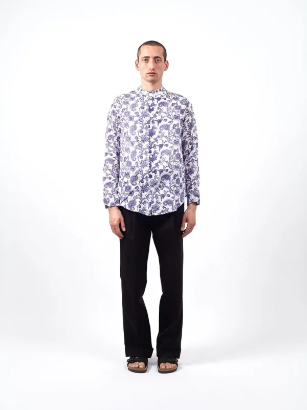 Camicia collo alla coreana cotone Riccardo