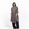 Camicione midi cotone block print Clarissa