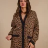 Cardigan oversize animalier Elora