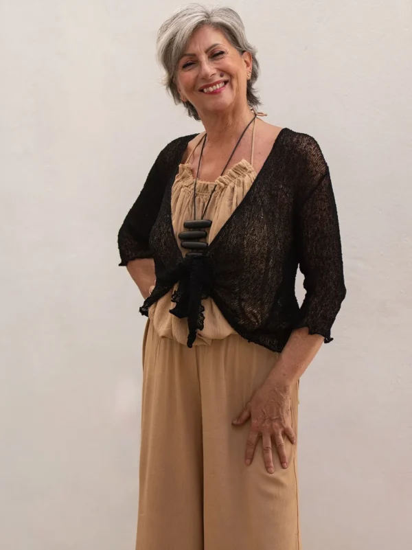Cardigan rete corto coprispalle rayon Amelia