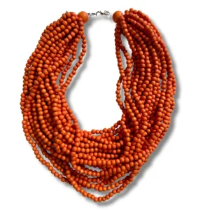 Collana corta Mali legno