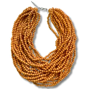 Collana corta Mali legno