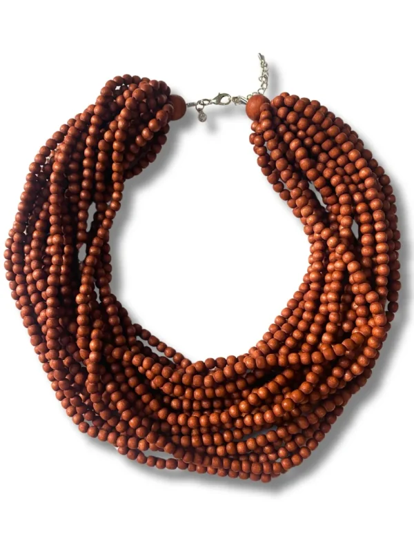 Collana corta Mali legno