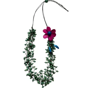 Collana legno Fleur