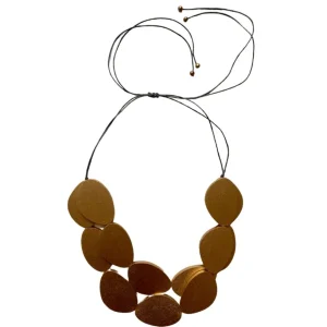 Collana legno metallic Myra