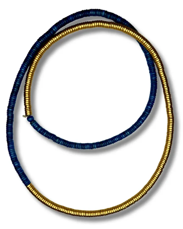 Collana legno Rory metallic mix