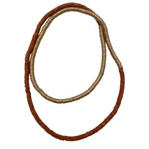 Collana legno Rory metallic mix