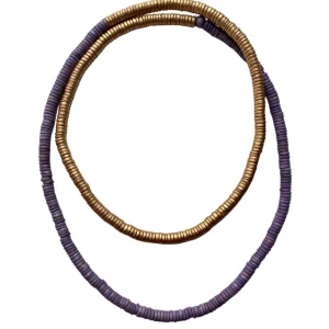 Collana legno Rory metallic mix