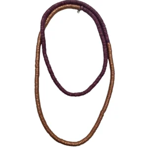 Collana legno Rory metallic mix