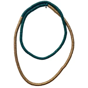 Collana legno Rory metallic mix