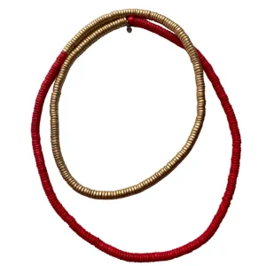 Collana legno Rory metallic mix