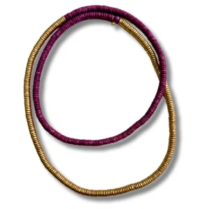 Collana legno Rory metallic mix
