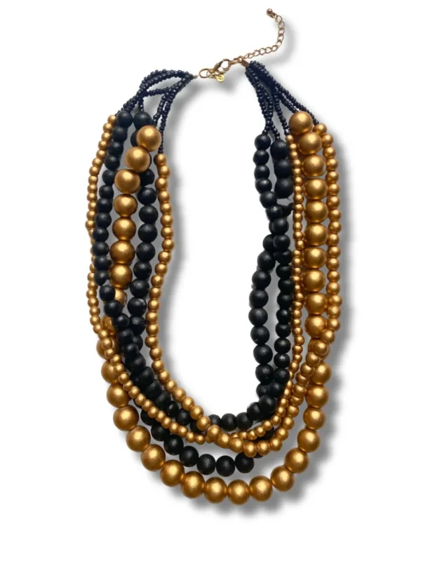 Collana legno Sololaki metallic