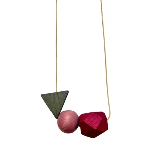 Collana legno su catena Eloise