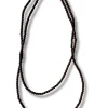 Collana lunga legno Leni metallic