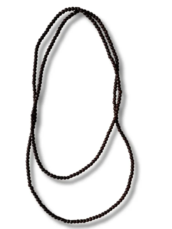 Collana lunga legno Leni metallic