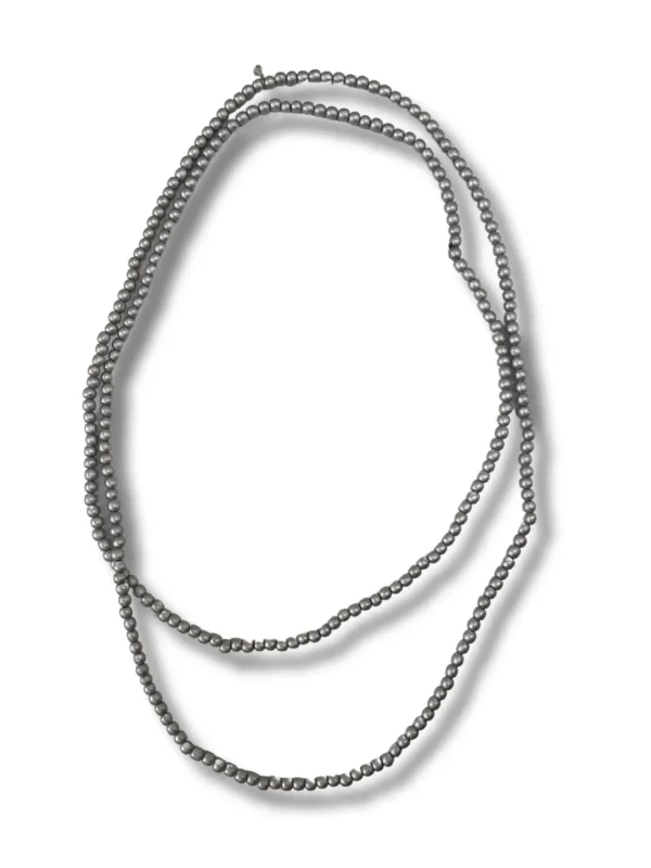Collana lunga legno Leni metallic