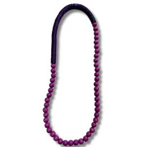 Collana Tunisia lunga legno