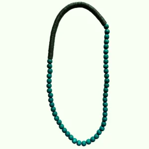 Collana Tunisia lunga legno