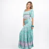 Crop Top elasticizzato rayon scollo bardot Milly