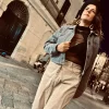 Gonna velluto cotone spacco frontale Kate