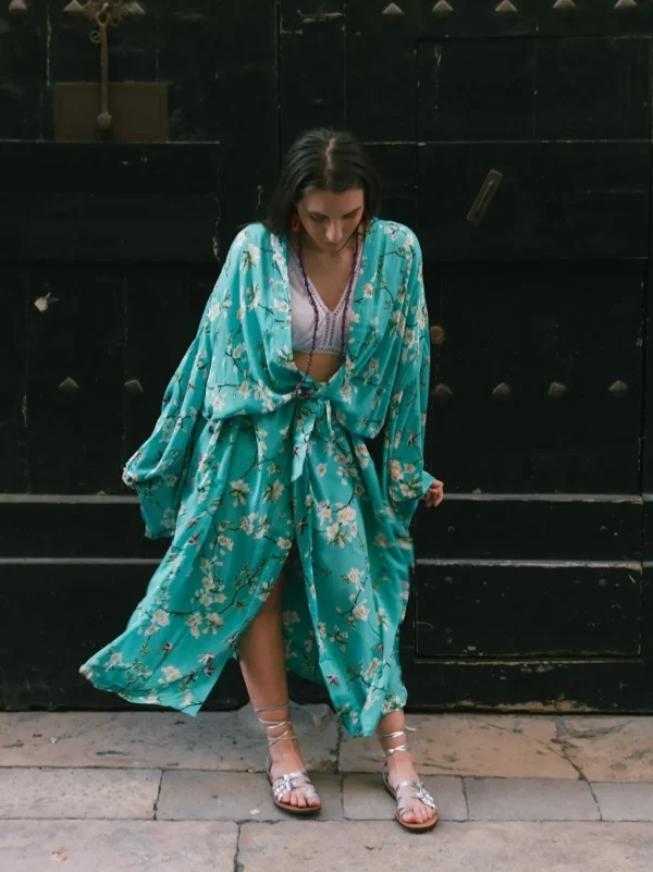 Kimono stampa floreale rayon Barbara