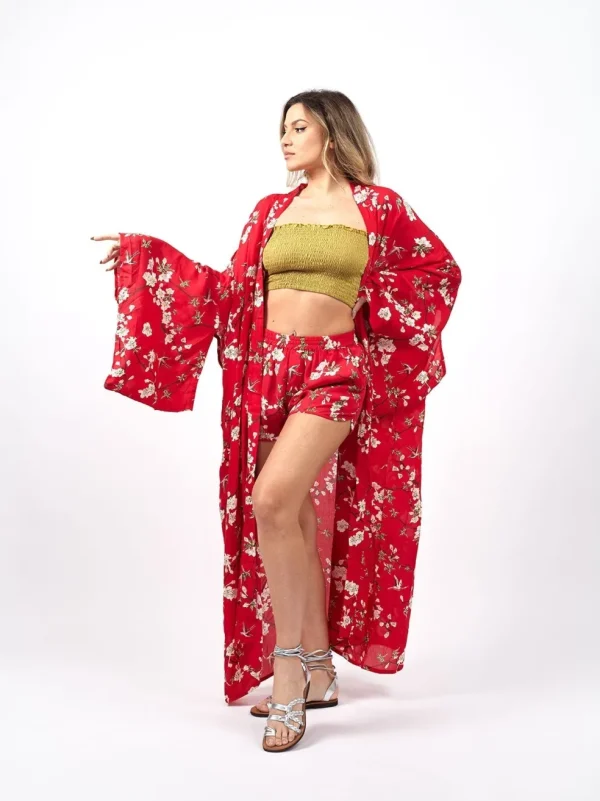 Kimono stampa floreale rayon Barbara