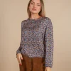 Maglia in raso, floreale Lidia viscosa