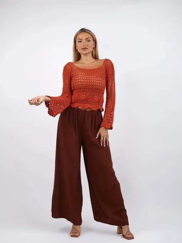 Maglia manica lunga crochet Lilly