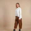 Maglia viscosa con bottoni, collo alla coreana Barbara