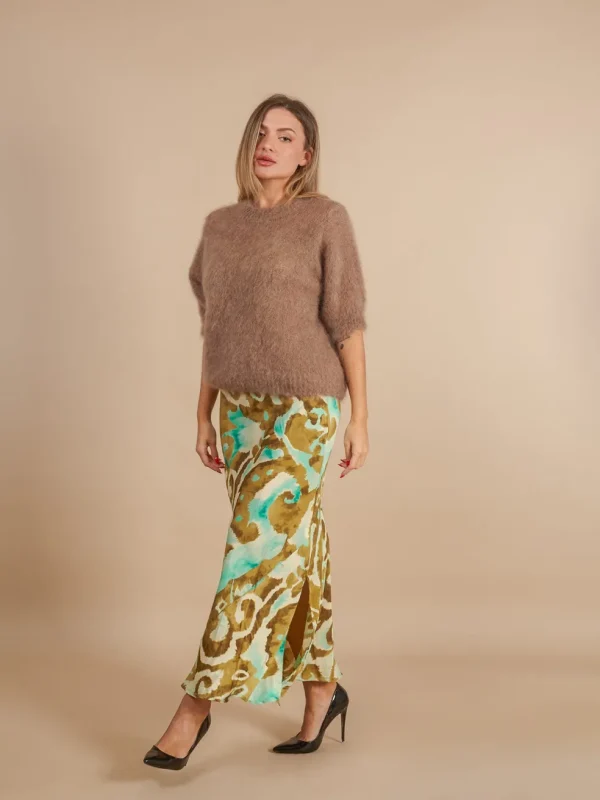 Maglione mezza manica kid mohair Lorna