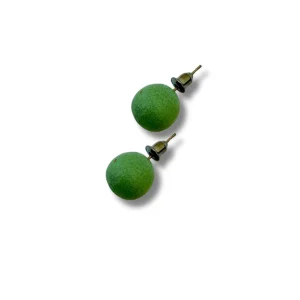 Micro orecchini Leila a lobo, legno