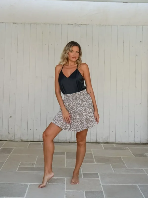Minigonna a balza vita elasticizzata Mira