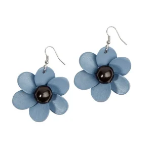 Orecchini Fiore legno