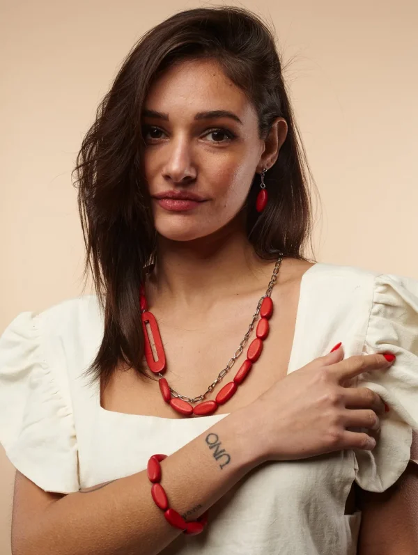 Orecchini legno, Billie, costume jewelry