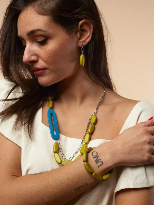 Orecchini legno, Billie, costume jewelry
