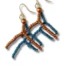 Orecchini legno Corallo